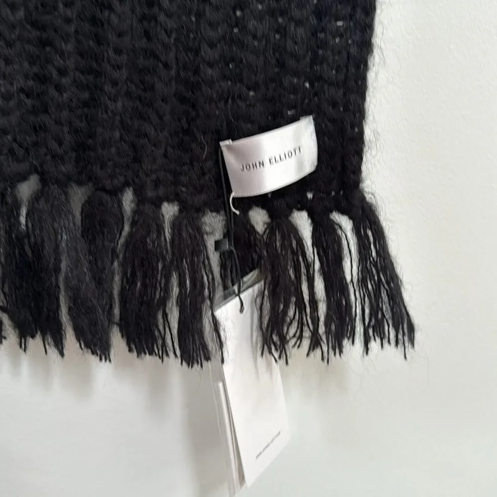 John Elliot Mohair Black Scsrf NWT